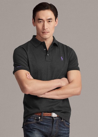 Men's Ralph Lauren Custom Slim Fit Piqué Polos | 012578MLI